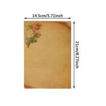 8pcs Retro Kraft Paper Writing Letter Set, Creative European Pattern A5 Stationery,School Supplies,Back To School