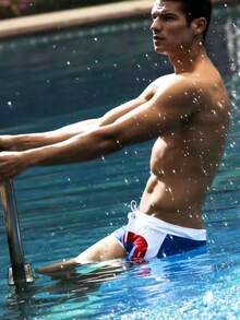 Bienpati Boxer Trunks - Canoe Model - Swimming - Sport - Gym - Fitness - Beachwear - Men's Fashion - Beach - Yoga - Men - Shorts - Trunks - Màu xanh lam - Xem 2