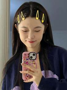 Set de 40 piezas de pasadores de pelo con gota de esmalte de colores aleatorios, accesorios para el cabello, pinzas de garra, pasadores para el cabello, deslizadores para el cabello, garras para el cabello, artículos escolares