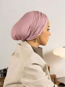 1pc Women's Classic Solid Color Hijab, Multi-Way Wear Versatile Elastic Headscarf, Soft & Comfortable Modal Fabric, Suitable For Daily Use, Sports, Yoga