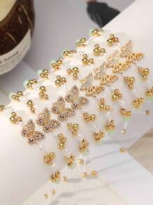 1 set Bracelet pendentif papillon élégant en CCB, cadeau pour femmes, convient pour le port quotidien et les fêtes