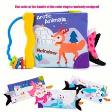 Libros de tela para bebés, educación temprana y cognición, libros con sonido crujiente, juguete inteligente, temas: océano, bosque, granja, animales, regalo para bebés recién nacidos