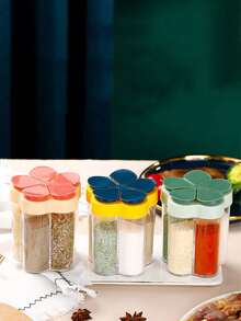 1pc Kitchen 5-In-1 Portable Seasoning Storage Box - Multicolor - View 5