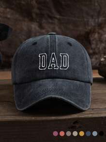 1 Stück Herren Outdoor lässige Mode "DAD" Silhouette Hund spazierengehen Grafik weich & atmungsaktiv verstellbare Baseballkappe, geeignet für den täglichen Gebrauch