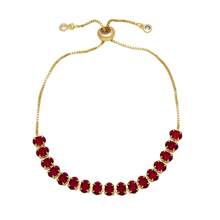 Pulseira oval com strass multicolorida de aço inoxidável banhado a 18K, elegante para festas, encontros e uso no escritório