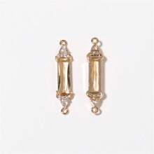 2 pièces/set Boucles d'oreilles élégantes aux zirconiums micropavés de couleurs mixtes, boucles d'oreilles pendantes géométriques polyvalentes à la mode pour femmes. Convient pour la fabrication de bijoux tels que colliers, bracelets, boucles d'oreilles, porte-clés