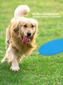 2 件狗玩具，狗飞盘加咬绳，软橡胶互动轻型飞盘狗玩具，适合小型大型犬 - 用牙齿漂浮在水中，7 英寸。