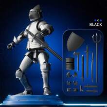 1/2 piezas Figura de acción articulada de guerrero medieval de 5ta generación impresa en 3D, regalo creativo para aliviar el estrés, regalo de cumpleaños/Navidad/Halloween