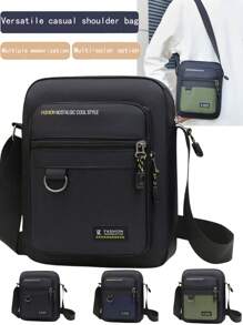 Bolso cruzado casual de moda para hombre, de tela Oxford impermeable y multicapa, bolso de hombro, bolso de tela