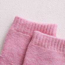 Bộ 5 đôi tất len dày dặn ấm áp mùa đông cho nữ, tất ống cỡ trung bằng vải nhung mềm mại, chống lạnh, tất mùa thu - Rượu sâm banh - Xem 3