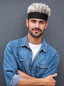 Męska dzianinowa czapka beanie z peruką, czapki beanie do hip-hopu, modny dodatek do kostiumu