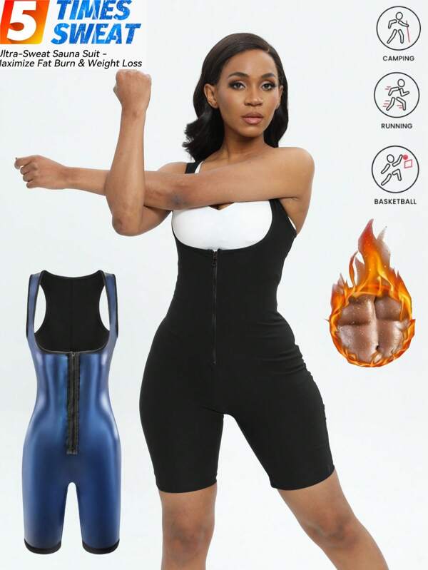 1 pieza Mono transpirable para ejercicios de fitness y yoga para mujeres, traje de sudoración ligero de verano para entrenamiento, gimnasio, yoga