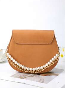 Random Vintage & New Style Gold Color Pearl Decor Bag Charm, Fashion Minimalist Elegant