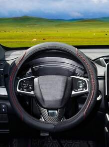 Accesorios para el interior del automóvil, cubierta de volante con relieve tridimensional, cómoda y suave, sin anillo interior, adecuada para volantes de 14.5 a 15 pulgadas