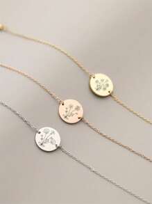 1 pièce Bracelet bouquet de fleurs de naissance, bijoux de naissance de famille personnalisés significatifs, cadeaux de bijoux pour femme, bracelet personnalisé Moboduc