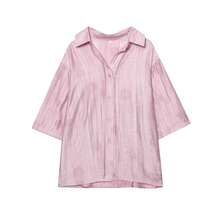 HZXVIC Damen Neuer Herbst Batik Lässig Urlaubs-Set mit Hemd mit Kragen und Tunnelzug Taille und Hose mit hoher Taille