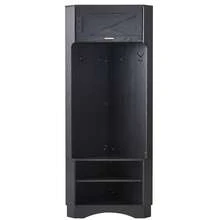 Wardrobe Set Modern Wardrobe, Hallway Wardrobe, 4 Hanging Hooks Black, Dimensions: W53/ /53/H180 Cm