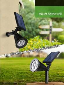 (1pc/Box) Outdoor Waterproof Solar Spotlight, Super Bright Lawn Light, Outdoor Landscape Garden Light, Garden Tree Light - C - Xem 3