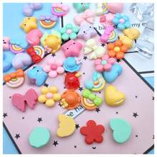 1/2/5/10/20/50/100 Piezas de Estrellas, Corazones, Flores, Lazos, Arcoíris brillantes hechos a mano DIY - Accesorios para clips de pelo y fundas de teléfono