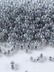 GO2CJBEADS 10g Multicolor 2mm Silverline Round Rocailles Glass Seed Beads For Bracelet Diy - Alabaster - View 13