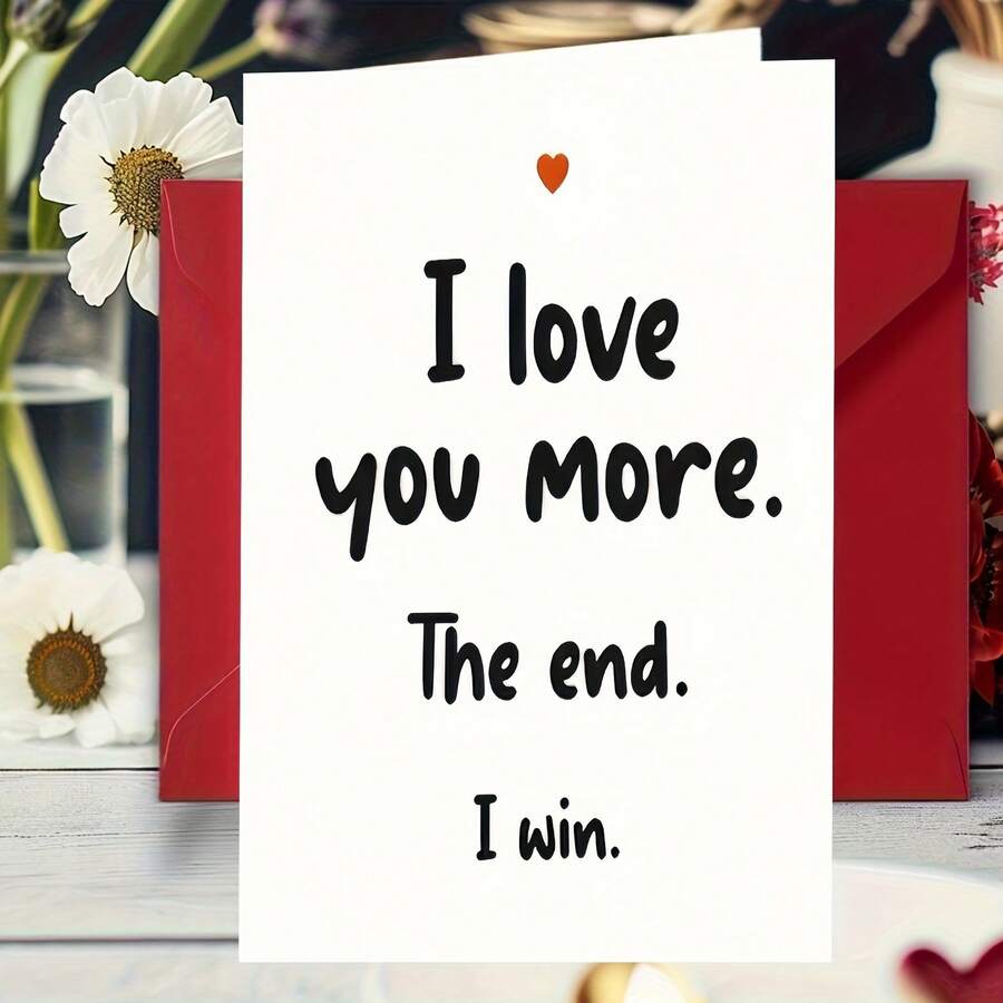 1 Pc Love Greeting Card, Send The Most Sincere Words To Your Lover