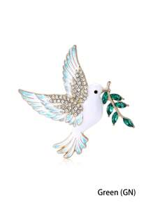 1 Peça Broche de Paz com Pedrinhas para Mulheres, Broches de Animais, para Bolsas, Suéteres, Casacos, Chapéus, Sapatos, Vestidos, Ternos