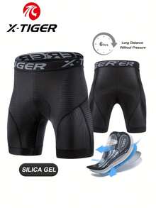 X-TIGER Herren Radunterhose mit 5D Polsterung, Sportfahrrad/MTB Liner Shorts mit rutschfesten Beingriffs