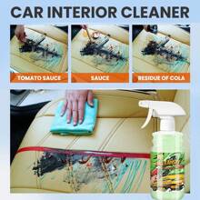 Limpiador interior de coche SIXOX-8, espuma libre de agua con pH neutro, quitamanchas y removedor de polvo para asientos, techo y salpicadero