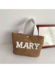 1 件个性化波西米亚风格大号编织手提包，沙滩包伴娘手提包单身派对礼品袋，印有名字，大号沙滩手提包定制礼物，单身派对礼物，蜜月礼物，伴娘礼物，新娘礼物，沙滩手提包，面料，适合女性探险，沙滩包