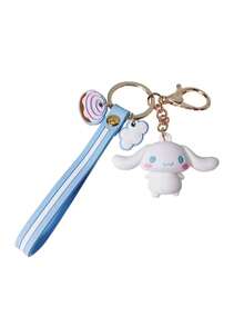 Sanrio حلقة مفاتيح مصنوعة من الحشو الناعم بشكل ساتيريو هيلو كيتي، حلقة مفاتيح جذابة، حلقة مفاتيح من سلسلة سيارات التصادم، حلقة مفاتيح من سلسلة طائرات كيوت، قلادة كورومي للحقيبة الظهر، تميمة دمية سينامورول للحقيبة، قلادة أنمي بوبوم بورين الأنيقة، هدية صغيرة كيوت، قلادة أنمي عصرية، مناسبة لمفاتيح السيارة وتميمات الحقائب المختلفة، هدية رائعة للعائلة والأصدقاء