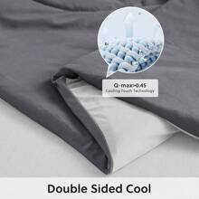 HOMFINE Cooling Comforter Japanese Double-Sided Cold Tech Fabric Cooling Blanket Night Sweats Hot Sleepers, Q-0.45 Soft Breathable Silky Smooth Lightweight Summer Comforter