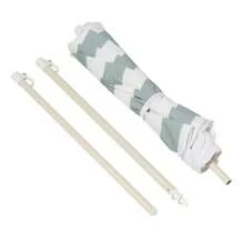 Sunnylife Compact Beach Umbrella La Palma Sage Stripe - UPF50 Shade, 66"X66"X78" - 1 - View 8