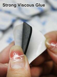 200/100 片装重型双面泡沫胶带，强力自粘安装胶带，包括方形和圆形 - 彩色 - 查看 8