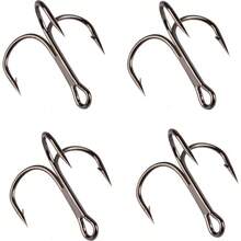 GuaziV 50pcs Lot Treble Hooks Classic Fishing Hooks Strong Sharp Tackle Hooks Size: 3 0 2 0 1 0 2 4 6 8 10 12 14 - Black - View 6