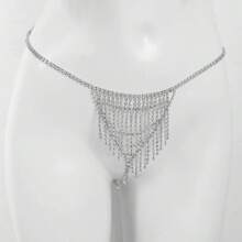 1 Stück Bikini mit kristallbesetzter Körperkette, sexy geeignet für Nachtclub & Strand