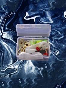 1个带铰链盖的小型透明储物盒 - 無色 - 查看 6