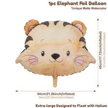 1/6pcs Giant Animal Foil Balloon 3D Lion Monkey Giraffe Floating Balloon For Birthday Party Decorations Gift, Graduation Decorations Garden Decorations, Room Decor, Summer Holiday Party Decoration - Watercolor Animal Heads - View 16