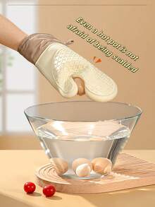 1 buc. Mănușă de bucătărie pentru utilizare zilnică, accesorii de bucătărie antiderapante rezistente la căldură, cadouri festive de gătit, articole indispensabile pentru casă și bucătărie, potrivite pentru organizarea casei și bucătăriei - alb - Vizualizare 5