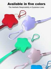 OIITH 三合一星形设计快速充电线和伸缩充电线，TPE 充电数据线兼容 及更多系列，高效充电线兼容 15/16/14/13/12、Android，兼容华为/Vivo，通用高效充电适配器兼容 、Android、相机、MP3 通用适配器