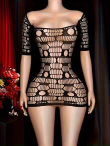 Sexy Code Lady! Crotchless One-Piece Stockings With Mesh Perspective, Exclusive To Adults, Release Unlimited Charm, Unlock A New Level Of Privacy And Sexiness