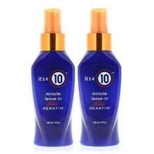 It's A 10 Miracle Leave-In Plus Keratin 4oz/120ml (2 Pack) Frizz-Reducing, And Volumizing, Ideal For All Hair Types Perfect For Everyday Wear, Travel, Trial Use, Gifting, Dates, Parties, Holidays, And Special Occasions - 無色 - 查看 1