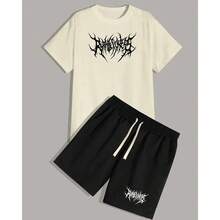 100% Cotton T-Shirt, High Quality Product And Tactel Shorts With RAYS PRINT - Màu be - Xem 1