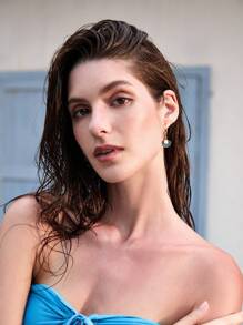 Tropiscape The New Hot Boho Style Faux Pearl Shell Pendant C-Shaped Earrings Vacay Vibes Vacation Relax Autumn Christmas Christmas Winter Christmas Gifts