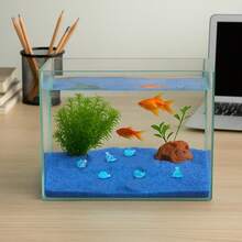 20 件装，四个迷你海豹夜灯饰品，全新夜灯微型海洋动物树脂工艺品，可爱海豹、企鹅、海狮、鱼，适用于迷你花园和水族馆的 DIY 配件，微景观鱼缸饰品，户外花园饰品