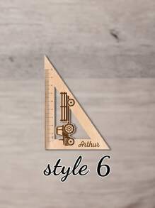 School Is Starting! Customized Wooden Children's Triangular Rulers, Teacher's Vector Graphics, Customized Name Triangular Rulers. On The First Day Of School, School Supplies, Children's Gifts, Unicorn Patterns, Rocket Patterns, Hot Air Balloon Patterns, Wooden Rulers, Suitable For Boys And Girls, Essential School Supplies., School Supplies,Back To School
