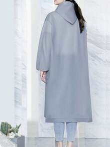 一件装便捷连帽雨衣，男女皆宜的户外徒步防水雨衣，防风防水，便于携带，适合旅行、骑行、徒步，配有弹性袖口和搭扣，家居保暖用品，闺蜜节、狗狗、嘉年华、春夏精选、伴娘礼物、房间、卧室装饰、海滩、旅行、男士、女士、度假、可爱小物、母亲节礼物、卧室装饰、花园、厨房装饰、夏季、海滩、旅行必备、房间装饰、软萌、毕业季 - 灰色 - 查看 11