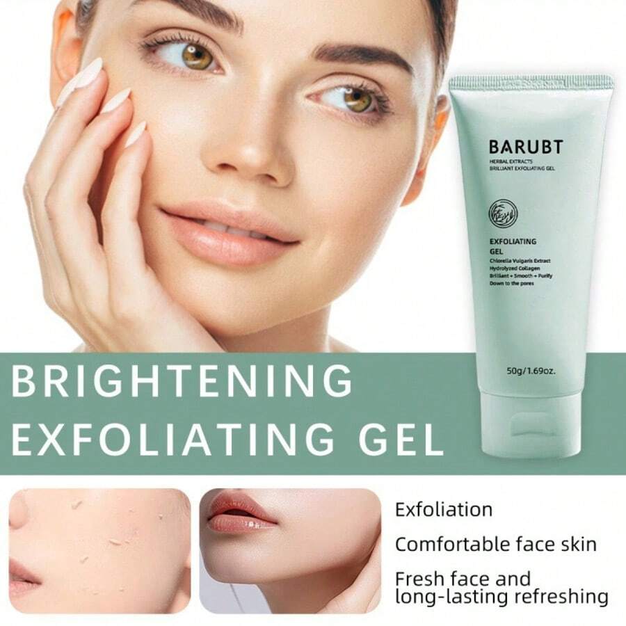 Herbal Extract Face Exfoliating Gel, Brightens Complexion, Removes Dead Skin, Leaves Skin Refreshed And Non-Drying, Suitable For Whole Body (Mango/Matcha Available) - Clear - View 1