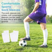 1 Set de calentadores de pierna antideslizantes para fútbol, envoltura de calcetines deportivos, equipo para juegos - Multicolor - Ver 8