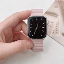 1 pieza Correa de reloj magnética de silicona unisex compatible con de 42 mm, 38 mm, 40 mm, 41 mm, 44 mm, 45 mm, 46 mm, 49 mm. Correa de repuesto para Series Ultra2, Ultra SE2, SE, 10, 9, 8, 7, 6, 5, 4, 3, 2, 1. Regalo ideal para estudiantes que regresan a la escuela