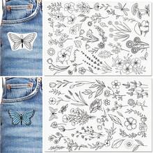 LAMYA 花朵水溶性手工缝纫稳定剂自粘水溶性绣花布背胶DIY刺绣面料蒲公英雏菊刺绣针法纸带花朵图案 - 白色 - 查看 7